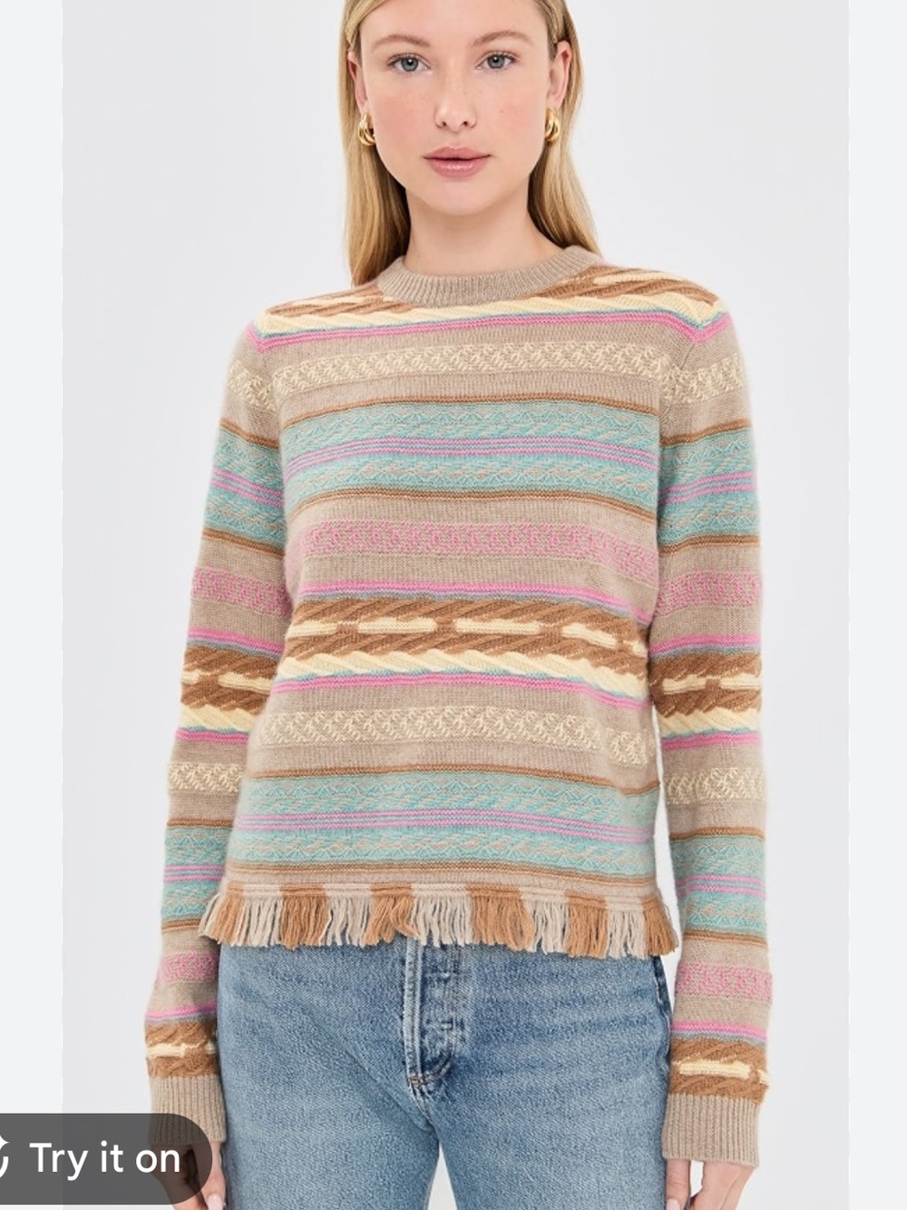 Guest in Residence Western Stripe Crew Pullover